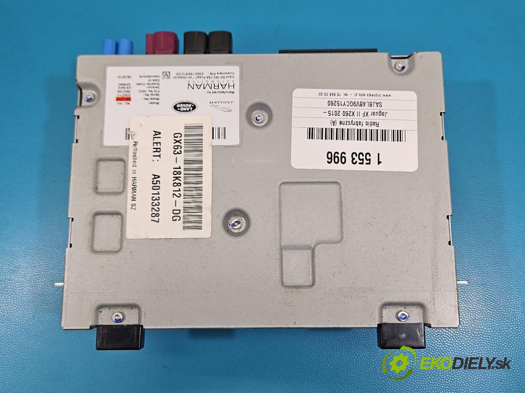 Jaguar XF II X260 2015- 3.0 V6 340KM: automatic 250 kW 2995 cm3 4- Radio originál GX63-18K812-DG