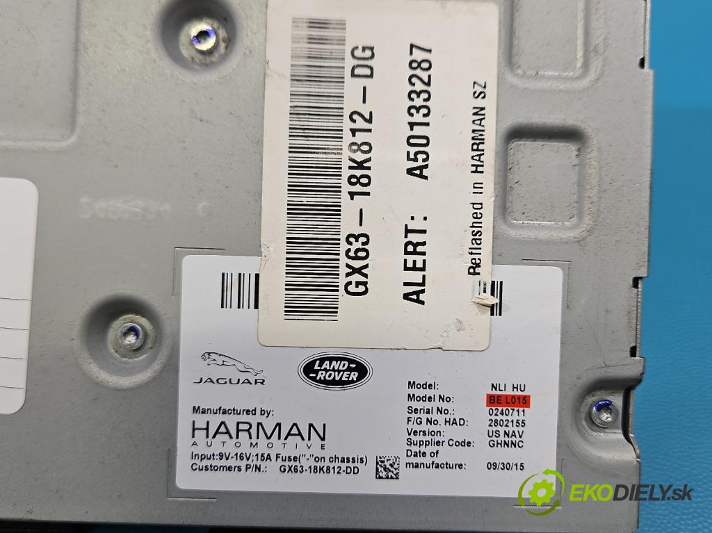 Jaguar XF II X260 2015- 3.0 V6 340KM: automatic 250 kW 2995 cm3 4- Radio originál GX63-18K812-DG