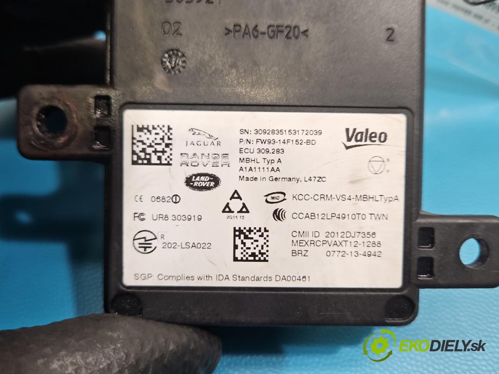 Jaguar XF II X260 2015- 3.0 V6 340KM: automatic 250 kW 2995 cm3 4- riadiaca jednotka ostatné FW93-14F152-BD