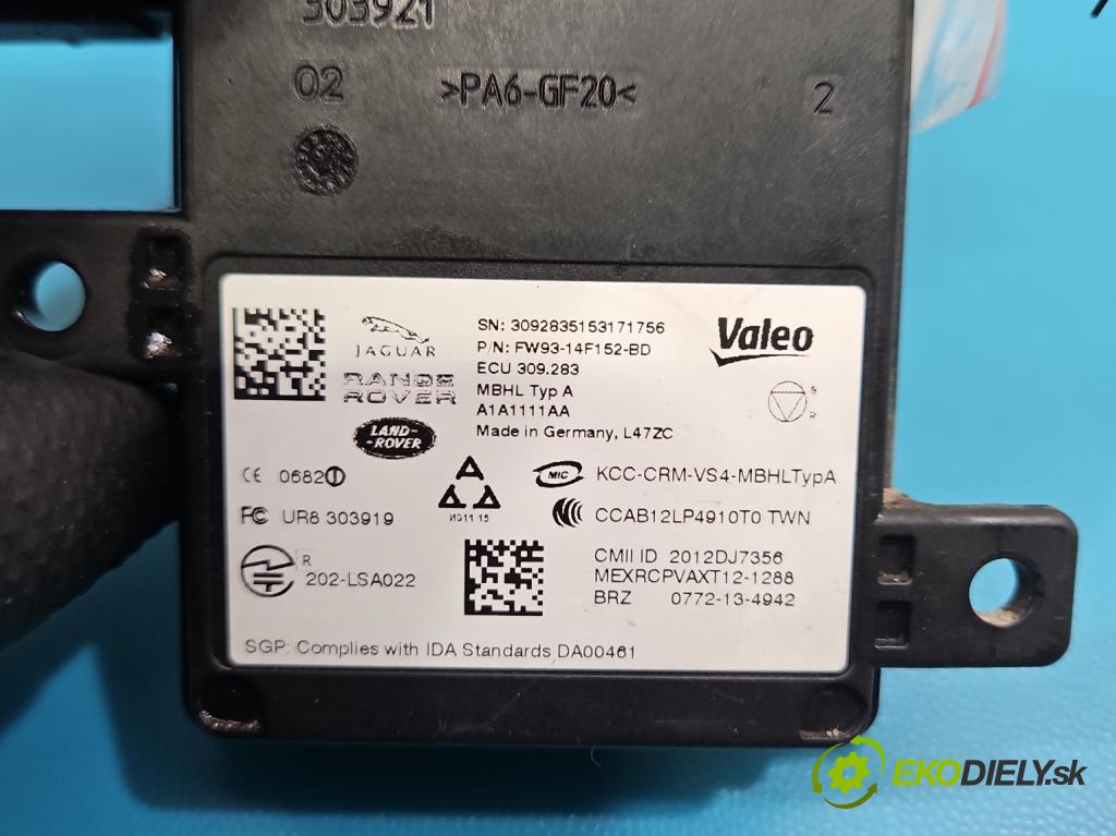 Jaguar XF II X260 2015- 3.0 V6 340KM: automatic 250 kW 2995 cm3 4- riadiaca jednotka ostatné FW93-14F152-BD