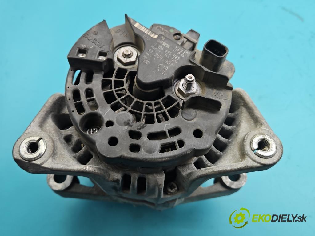 Opel Meriva B 2010-2017 1.4 16V 101 HP manual 74 kW 1398 cm3 5- Alternator 0124425085 (Alternátor)