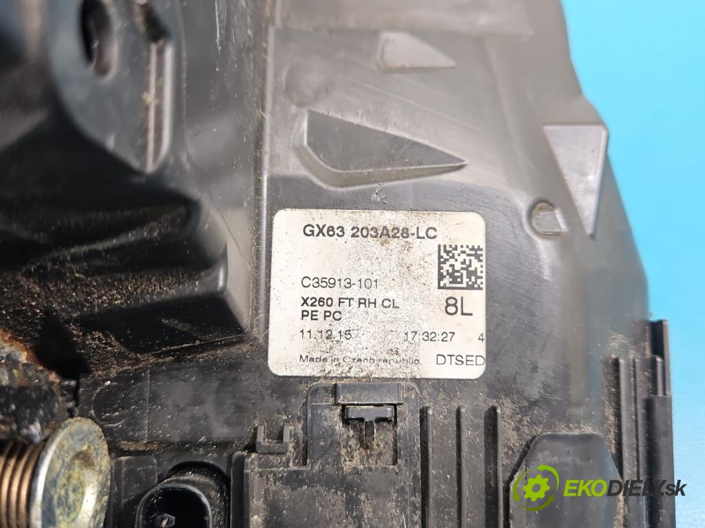 Jaguar XF II X260 2015- 3.0 V6 340KM: automatic 250 kW 2995 cm3 4- zámok predné pravý GX63-203A28-LC