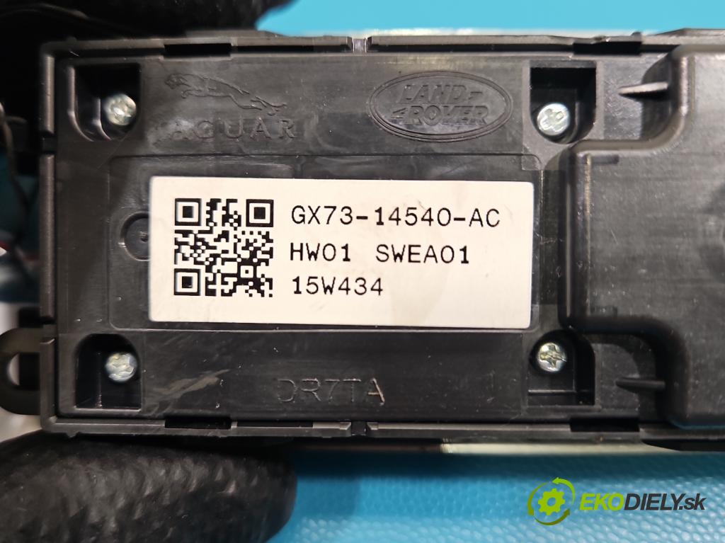 Jaguar XF II X260 2015- 3.0 V6 340KM: automatic 250 kW 2995 cm3 4- prepínač okien spätných zrkadiel GX73-14540-AC