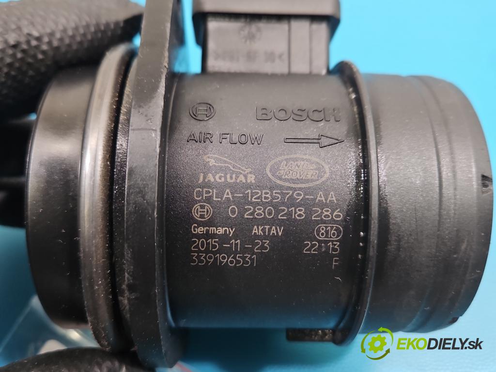 Jaguar XF II X260 2015- 3.0 V6 340KM: automatic 250 kW 2995 cm3 4- průtokoměr: 0280218286 (Váha vzduchu)