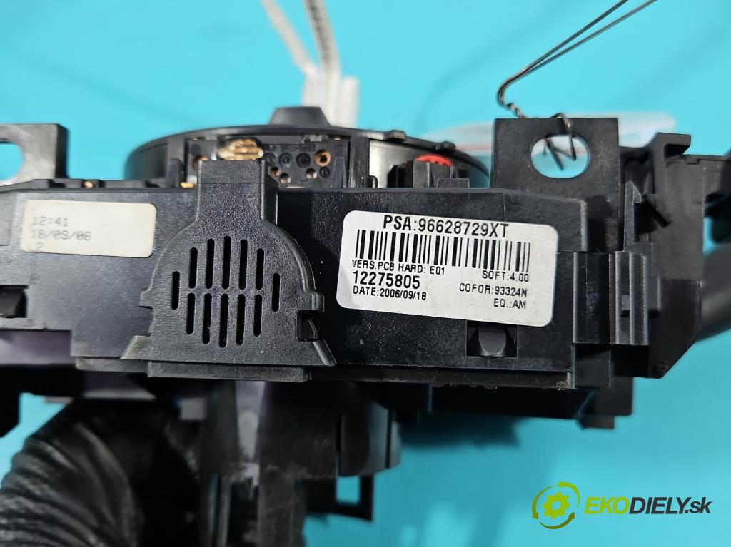 Peugeot 307 1.6 hdi 90 hp manual 66.2 kW 1560 cm3 5- Přepínač sdružený 96628729XT (Páčky pod volantem)