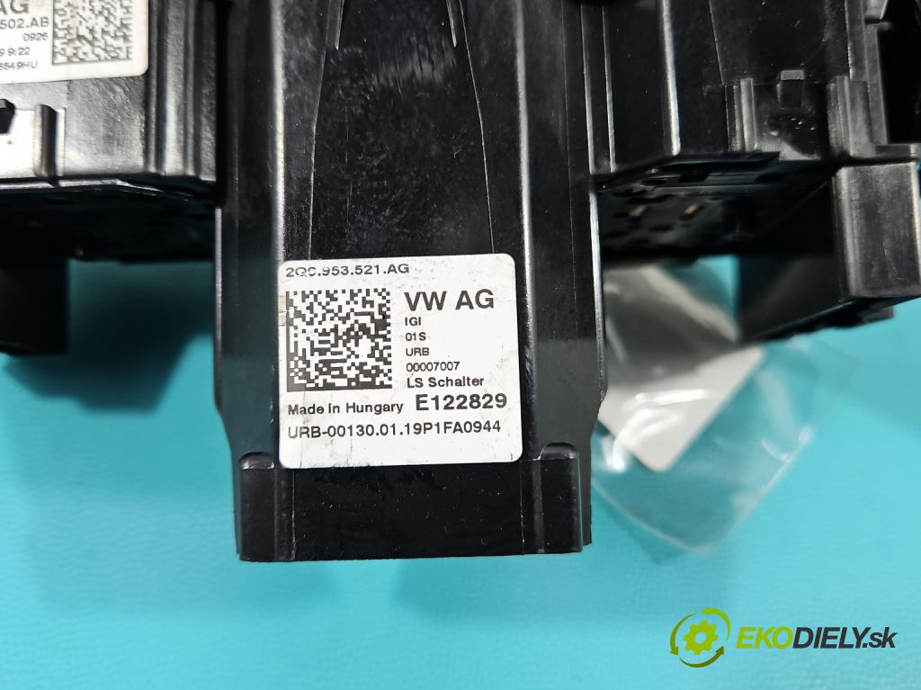 Skoda Fabia III 2014- 2021 1.0 TSI 95 hp manual 70 kW 999 cm3 5- Přepínač sdružený 2Q0953502AB (Páčky pod volantem)