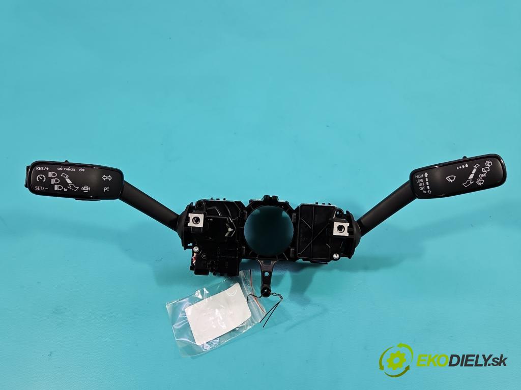 Skoda Fabia III 2014- 2021 1.0 TSI 95 HP manual 70 kW 999 cm3 5- prepínač komplex: 2Q0953502AB (Prepínacie páčky pod volantom)