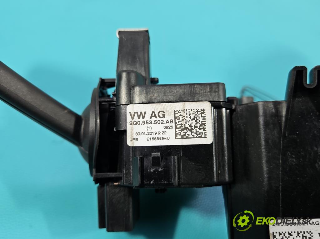 Skoda Fabia III 2014- 2021 1.0 TSI 95 hp manual 70 kW 999 cm3 5- Přepínač sdružený 2Q0953502AB (Páčky pod volantem)