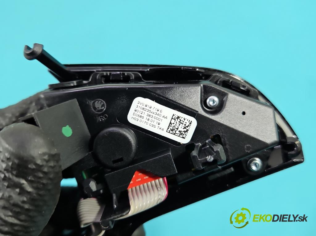 Skoda Fabia III 2014- 2021 1.0 TSI 95 HP manual 70 kW 999 cm3 5- prepínač multifunkční: řízení: 3V0919719E (Prepínacie páčky pod volantom)