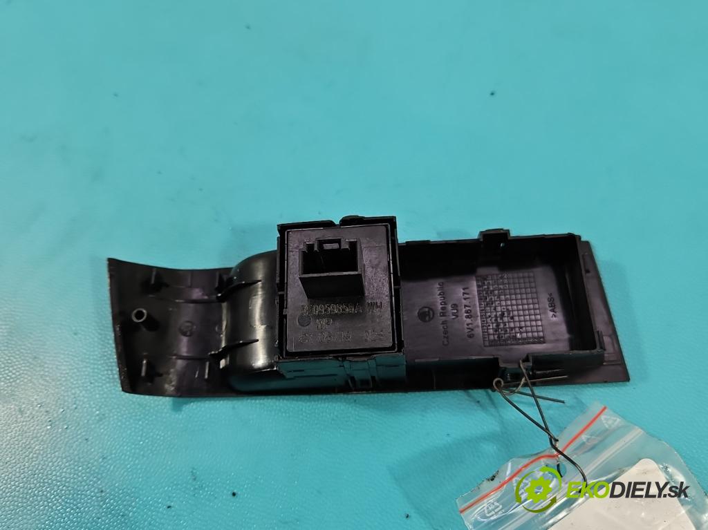 Skoda Fabia III 2014- 2021 1.0 TSI 95 HP manual 70 kW 999 cm3 5- prepínač okien spätných zrkadiel 5E0959858A