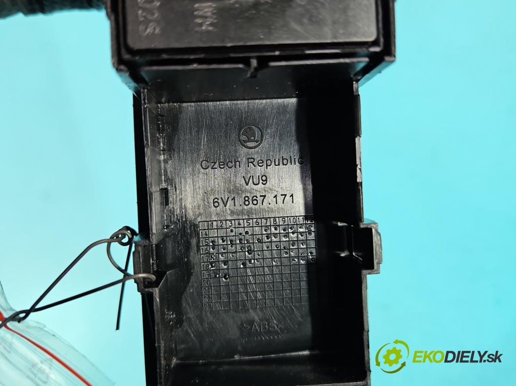 Skoda Fabia III 2014- 2021 1.0 TSI 95 HP manual 70 kW 999 cm3 5- prepínač okien spätných zrkadiel 5E0959858A