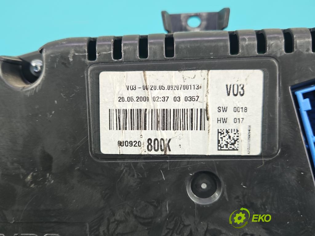 Seat Ibiza IV 6J 2008-2017 1.4 16V 86 HP manual 63 kW 1390 cm3 3- prístrojovka/ budíky 6J0920800K (Prístrojová doska)