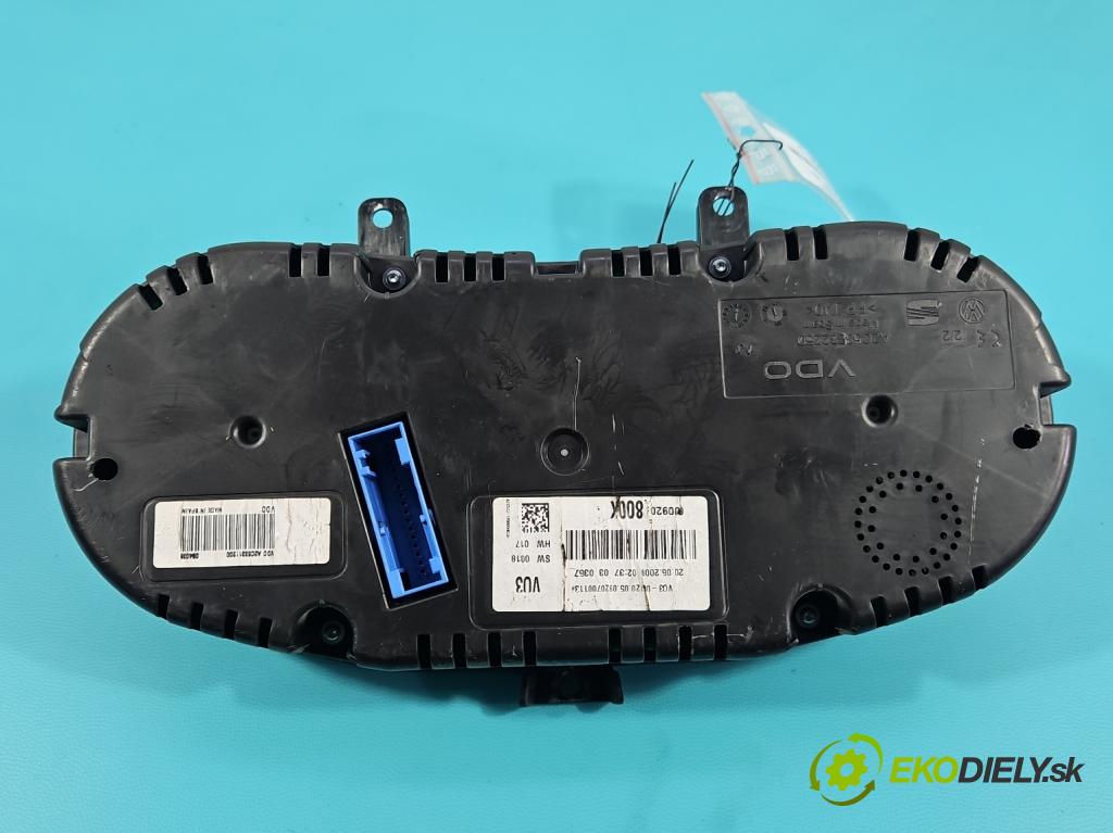 Seat Ibiza IV 6J 2008-2017 1.4 16V 86 HP manual 63 kW 1390 cm3 3- prístrojovka/ budíky 6J0920800K (Prístrojová doska)