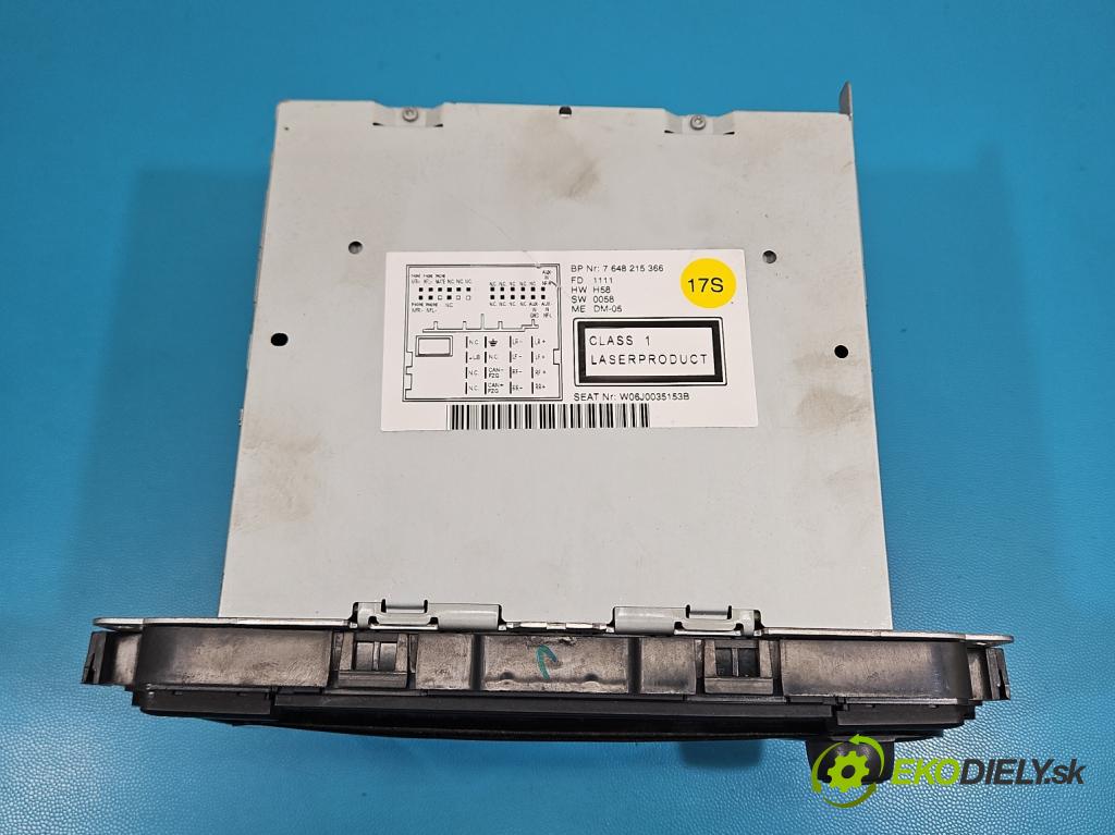 Seat Ibiza IV 6J 2008-2017 1.4 16V 86 HP manual 63 kW 1390 cm3 3- Radio originál 6J0035153B