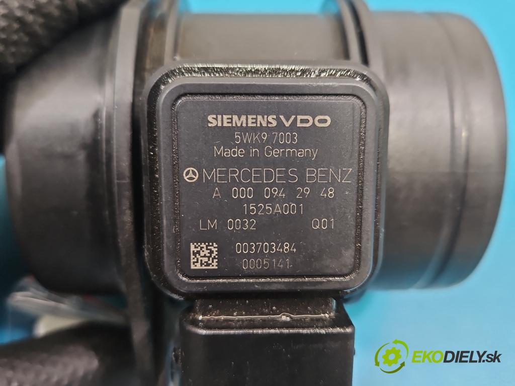 Mercedes A W169 2004-2012 2.0 cdi 140 HP manual 103 kW 1991 cm3 5- průtokoměr: 5WK97003 (Váha vzduchu)