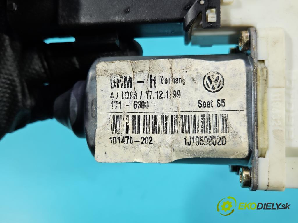 Seat Leon I 1999-2005 1.6 SR 101 HP manual 74 kW 1595 cm3 5- mechanizmus okna predné pravý 1J1959802D