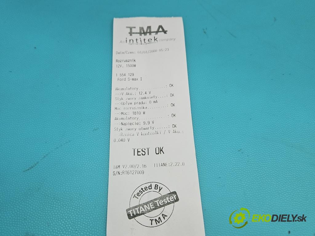 Ford S-max I 2006-2015 2.2 tdci 175 HP manual 129 kW 2179 cm3 5- štartér 6G9N-11000-GC (Štartér)