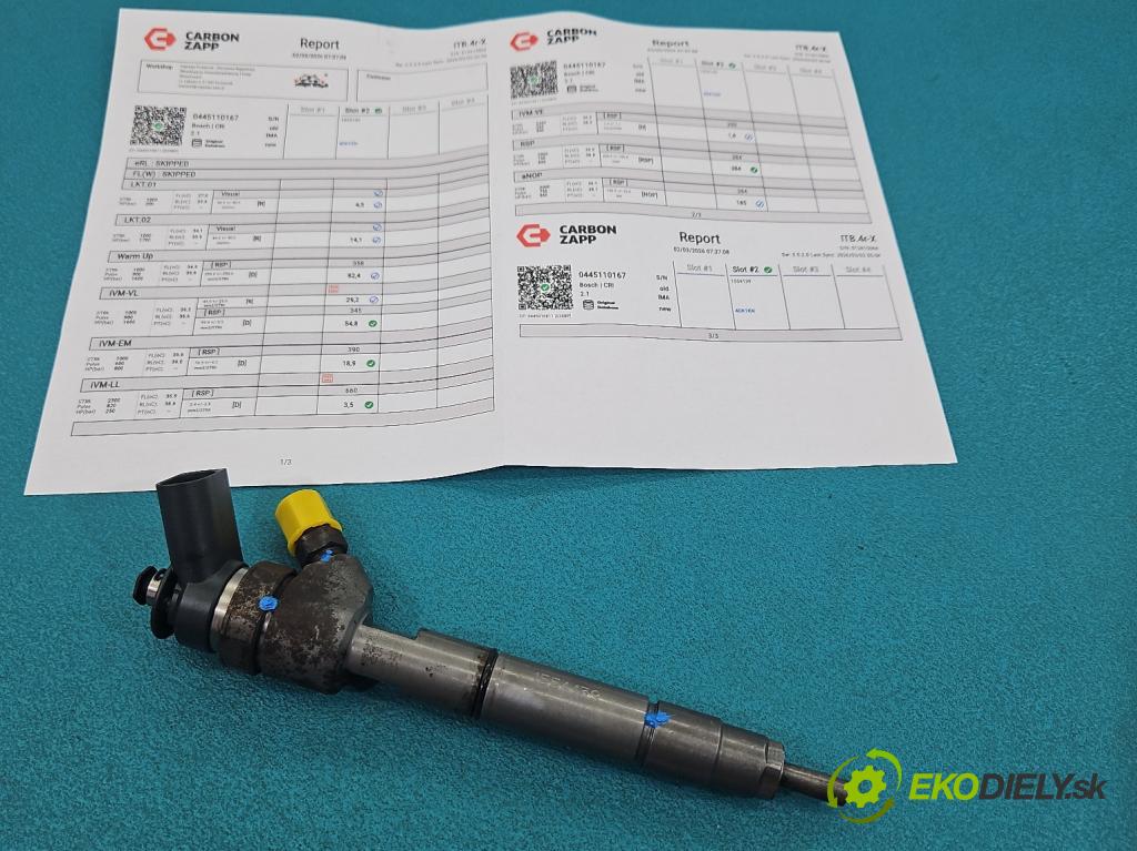 Mercedes A W169 2004-2012 2.0 cdi 140 hp manual 103 kW 1991 cm3 5- vstřikovač 0445110167 (Vstřikovač paliva)