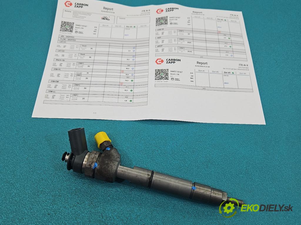 Mercedes A W169 2004-2012 2.0 cdi 140 hp manual 103 kW 1991 cm3 5- vstřikovač 0445110167 (Vstřikovač paliva)