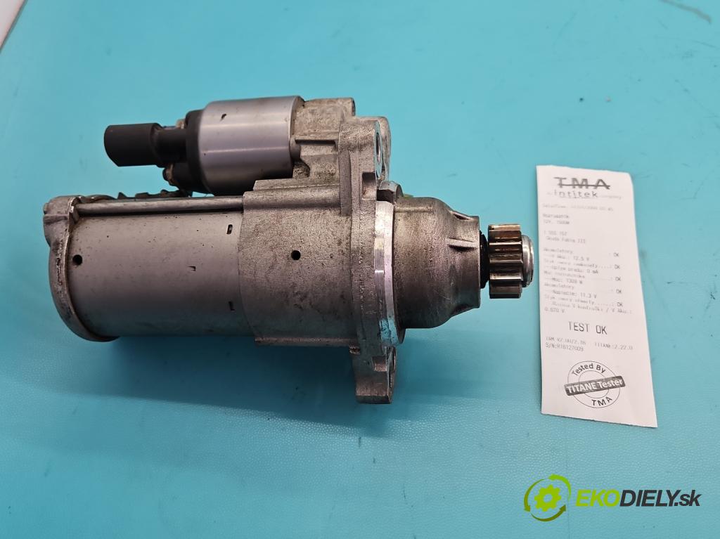 Skoda Fabia III 2014- 2021 1.0 TSI 95 HP manual 70 kW 999 cm3 5- štartér 0001179602 (Štartér)