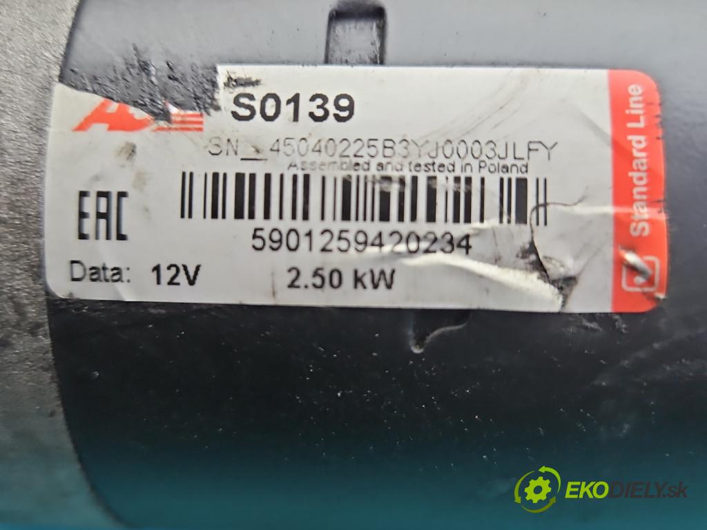 Fiat Ducato IV 2014- 2.3 jtd 131 HP manual 96 kW 2287 cm3 5- štartér  (Štartér)