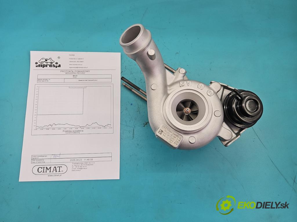 Fiat Ducato IV 2014- 2.3 jtd 131 HP manual 96 kW 2287 cm3 5- turbodúchadlo, turbo repasovaná 49135-00700
