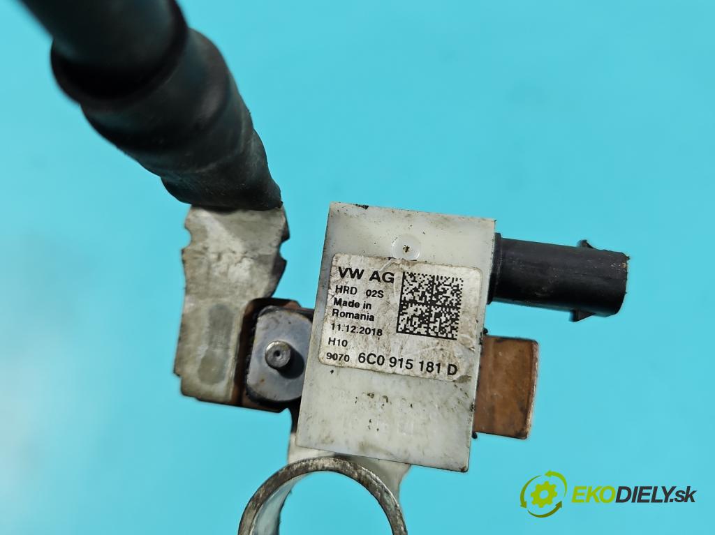 Skoda Fabia III 2014- 2021 1.0 TSI 95 HP manual 70 kW 999 cm3 5- kontakt mínus: 6C0915181D