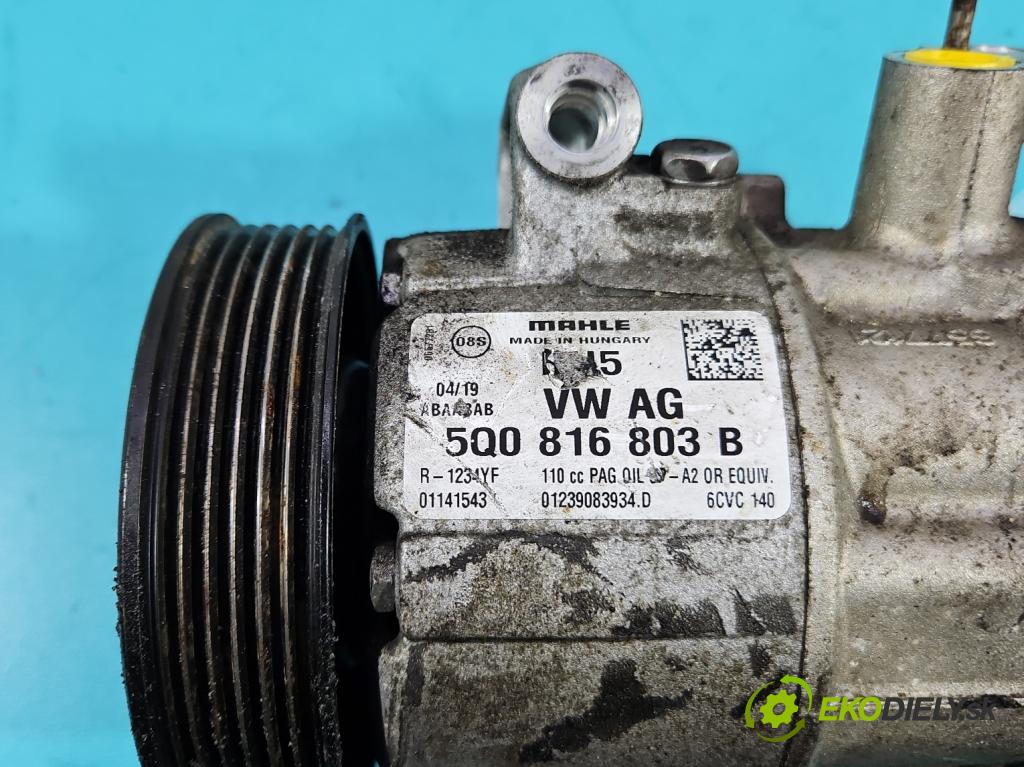 Skoda Fabia III 2014- 2021 1.0 TSI 95 hp manual 70 kW 999 cm3 5- Kompresor: klíma 5Q0816803B (Kompresor klimatizace)