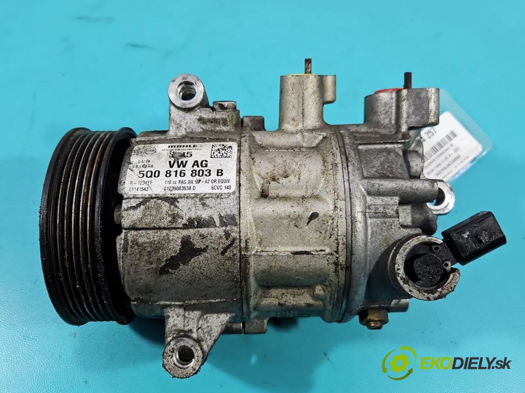 Skoda Fabia III 2014- 2021 1.0 TSI 95 hp manual 70 kW 999 cm3 5- Kompresor: klíma 5Q0816803B (Kompresor klimatizace)