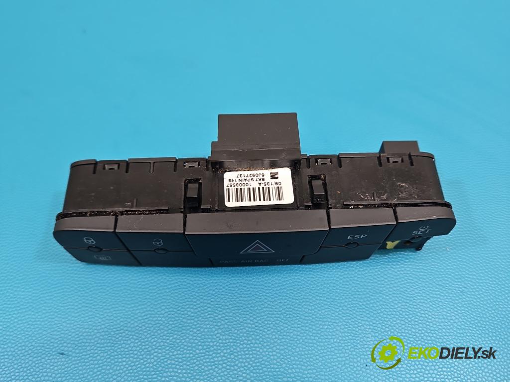 Seat Ibiza IV 6J 2008-2017 1.4 16V 86 hp manual 63 kW 1390 cm3 3- Přepínač světel nouzový: 6J0927137