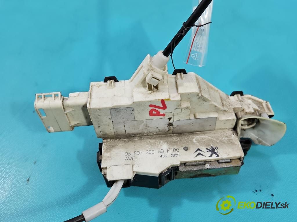 Peugeot 407 2.0 HDI 136 HP manual 100 kW 1997 cm3 5- zámok predné ľavý 9659739880F