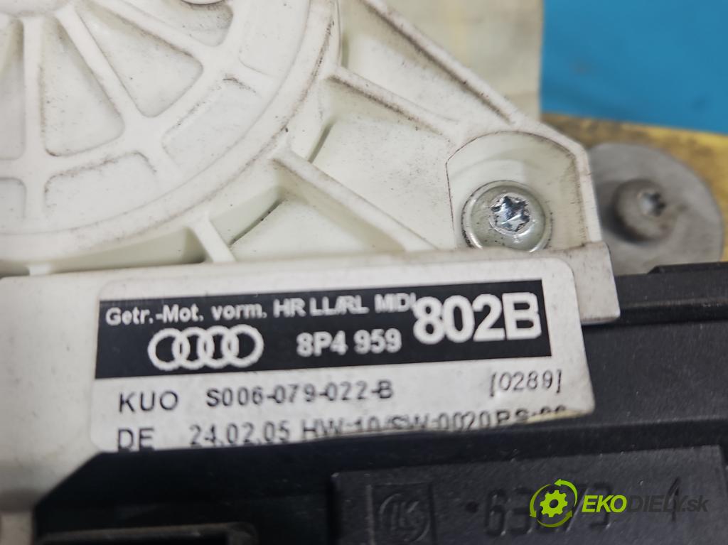 Audi A3 8P 2003-2012 2.0 tdi 140 HP manual 103 kW 1968 cm3 5- mechanizmus okna zadné pravý 8P4959802B