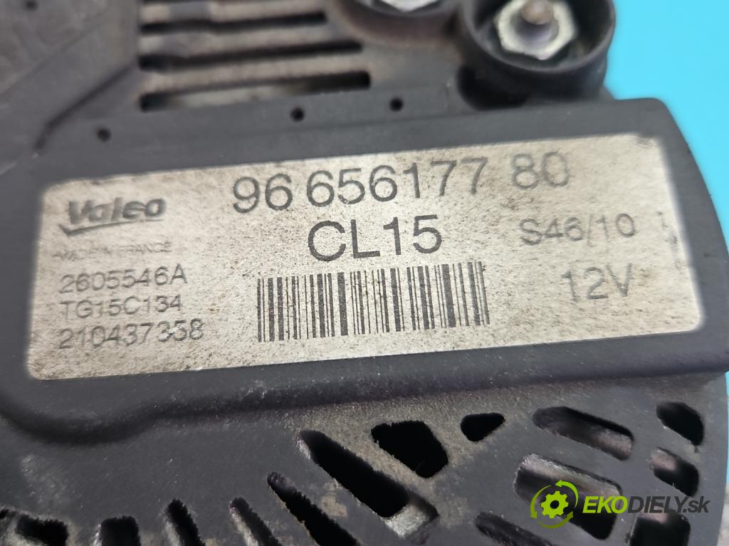 Citroen C2 1.4 hdi 68 HP manual 50 kW 1398 cm3 3- Alternator 9665617780 (Alternátor)