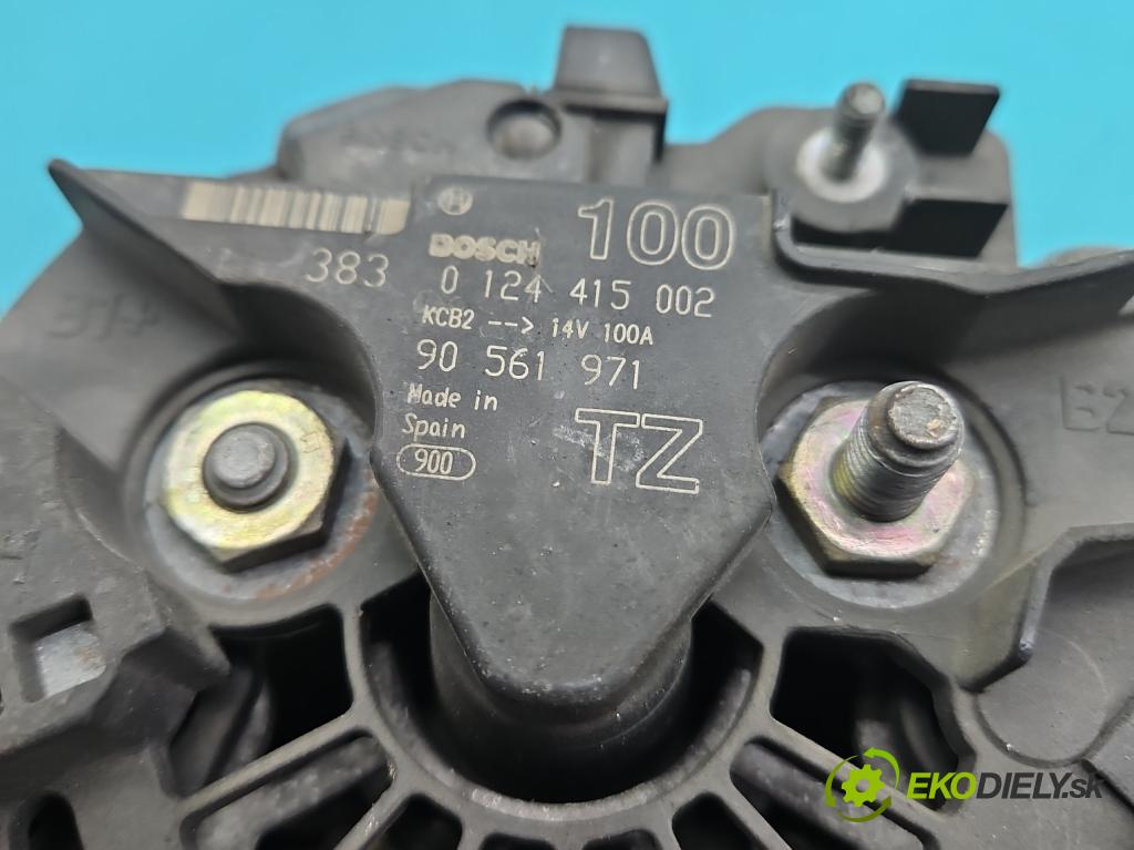 Opel Meriva A 2002-2010 1.8 16V 125 HP manual 92 kW 1796 cm3 5- Alternator 0124415002 (Alternátor)