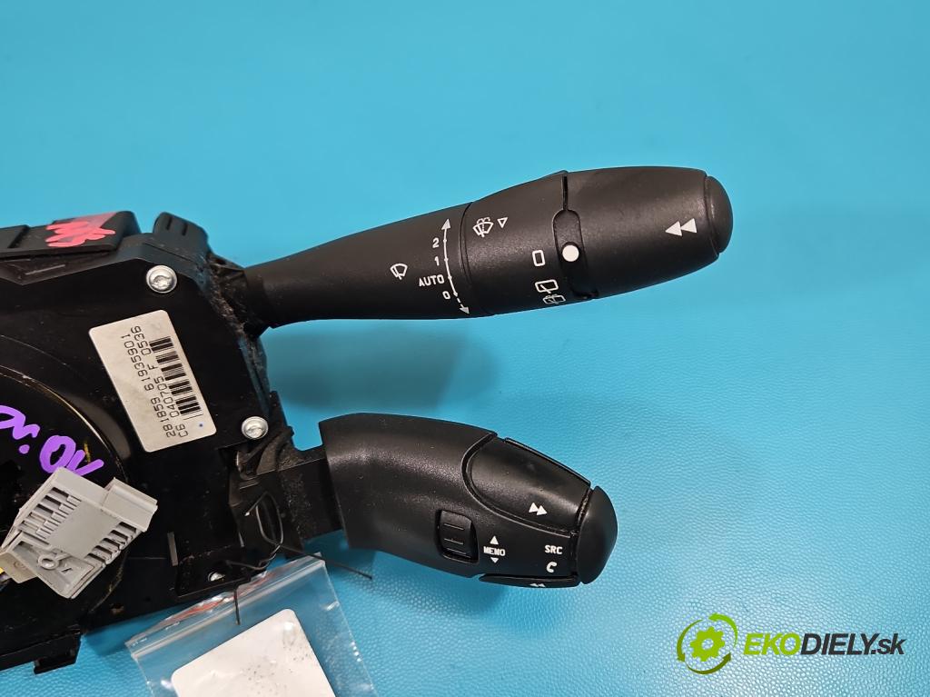 Peugeot 407 2.0 HDI 136hp manual 100 kW 1997 cm3 5- Přepínač sdružený 96592428XT (Páčky pod volantem)