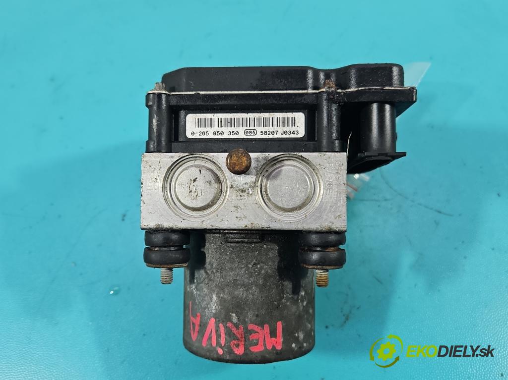 Opel Meriva A 2002-2010 1.8 16V 125 HP manual 92 kW 1796 cm3 5- čerpadlo abs 0265950350 (Pumpa ABS)