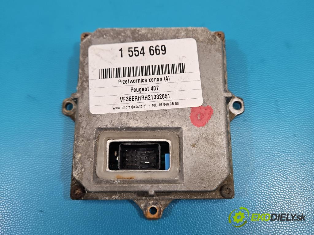 Peugeot 407 2.0 HDI 136hp manual 100 kW 1997 cm3 5- měnič xenon 1307329095 (Řídící jednotka xenonu)