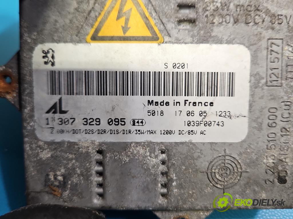 Peugeot 407 2.0 HDI 136hp manual 100 kW 1997 cm3 5- měnič xenon 1307329095 (Řídící jednotka xenonu)