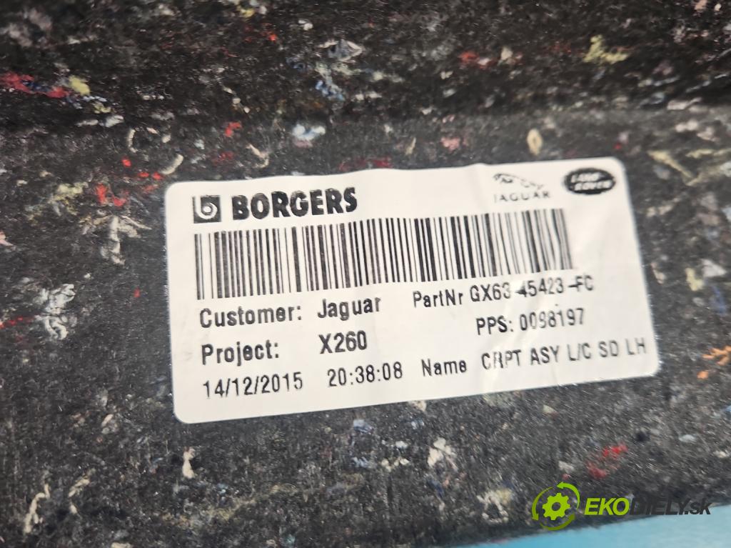 Jaguar XF II X260 2015- 3.0 V6 340KM: automatic 250 kW 2995 cm3 4- Čalounictví: kufra: ľavé 45423-FC