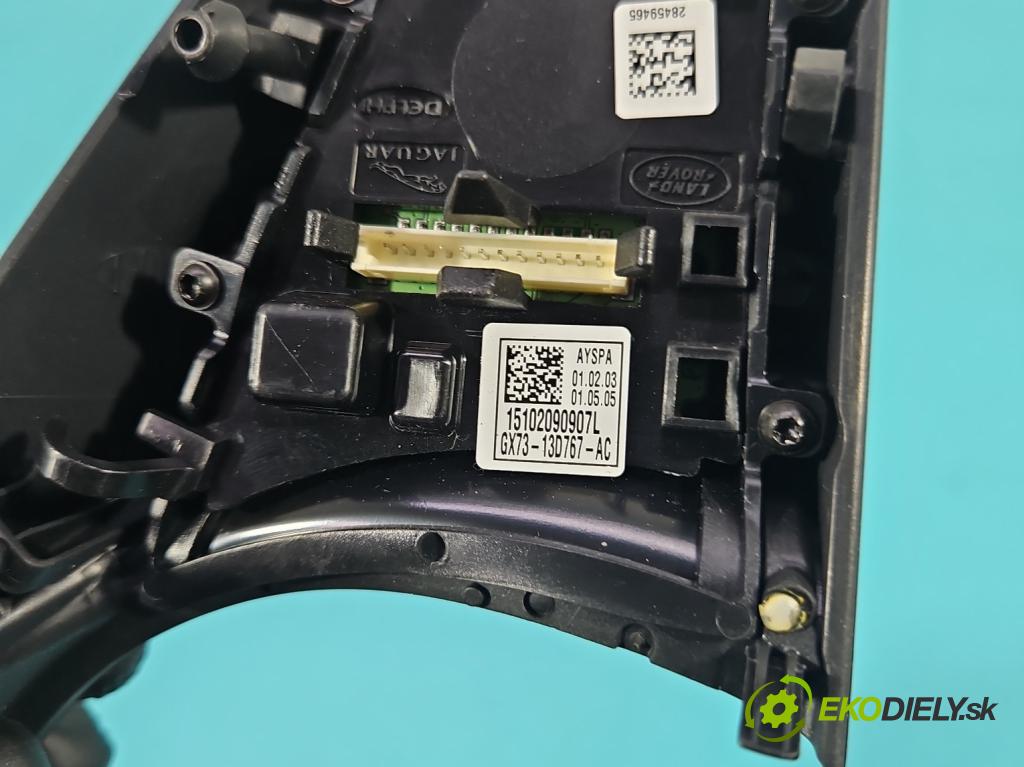 Jaguar XF II X260 2015- 3.0 V6 340KM: automatic 250 kW 2995 cm3 4- prepínač multifunkční: řízení: GX53-13D767-GB (Prepínacie páčky pod volantom)