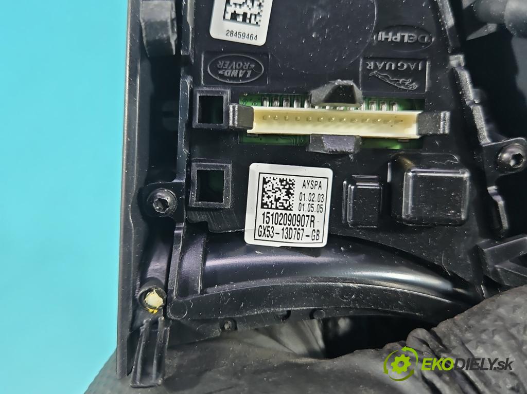 Jaguar XF II X260 2015- 3.0 V6 340KM: automatic 250 kW 2995 cm3 4- prepínač multifunkční: řízení: GX53-13D767-GB (Prepínacie páčky pod volantom)