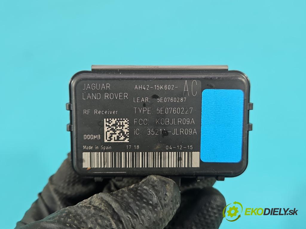 Jaguar XF II X260 2015- 3.0 V6 340KM: automatic 250 kW 2995 cm3 4- riadiaca jednotka ostatné AH42-15K602-AC