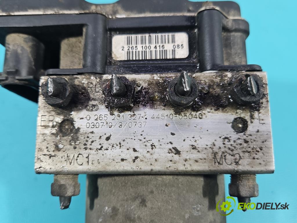 Toyota Avensis II T25 2003-2008 1.8 vvti 129 HP manual 95 kW 1794 cm3 4- čerpadlo abs 0265231327 (Pumpa ABS)