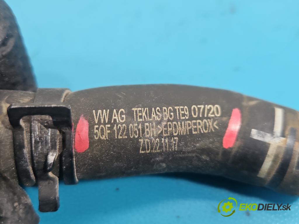 Vw Tiguan II 2016-2024 1.5 TSI 150 HP automatic 110 kW 1498 cm3 5- rúrka systému chladenia 5QF122051BH