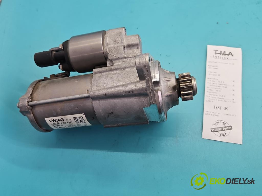 Vw Tiguan II 2016-2024 1.5 TSI 150 HP automatic 110 kW 1498 cm3 5- štartér 02E911022H (Štartér)