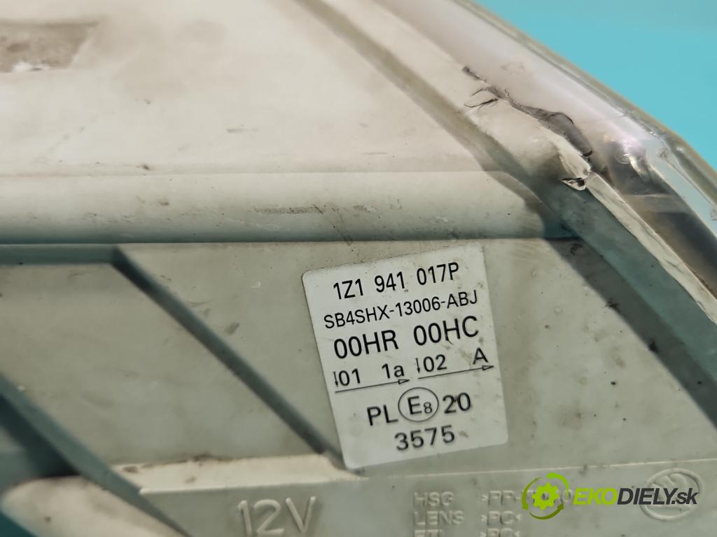 Skoda Octavia II 2004-2013 1.9 tdi 105 HP manual 77 kW 1896 cm3 5- Reflektor: ľavý 1Z1941017P (Kľučka dverí ostatné)