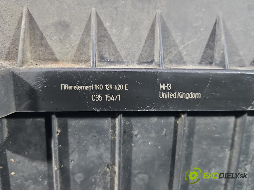 Skoda Octavia II 2004-2013 1.9 tdi 105 hp manual 77 kW 1896 cm3 5- obal filtra vzduchu 3C0129607AE (Kryt vzduchového filtru)