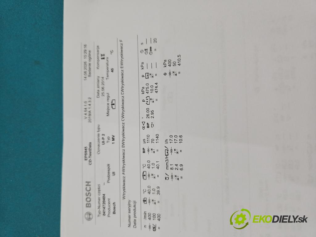 Audi A3 8P 2003-2012 2.0 tdi 140 hp manual 103 kW 1968 cm3 5- vstřikovací čerpadlo 0414720404 (Vstřikovač paliva)
