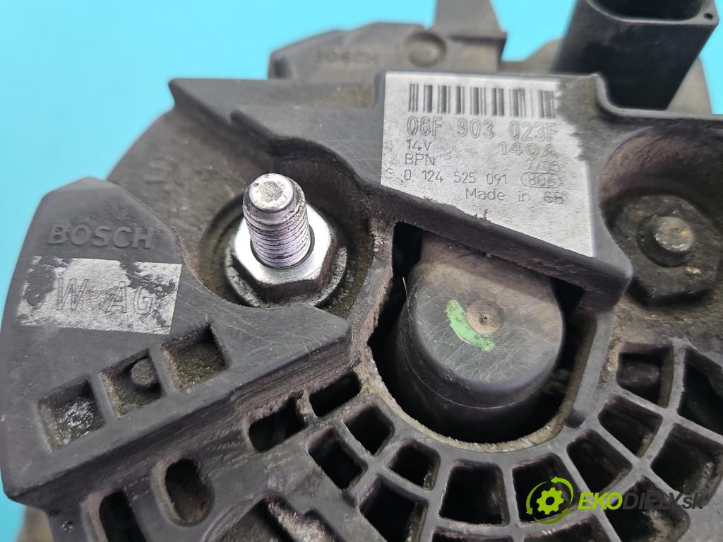 Audi A3 8P 2003-2012 2.0 tdi 140 HP manual 103 kW 1968 cm3 5- Alternator 06F903023F (Alternátor)