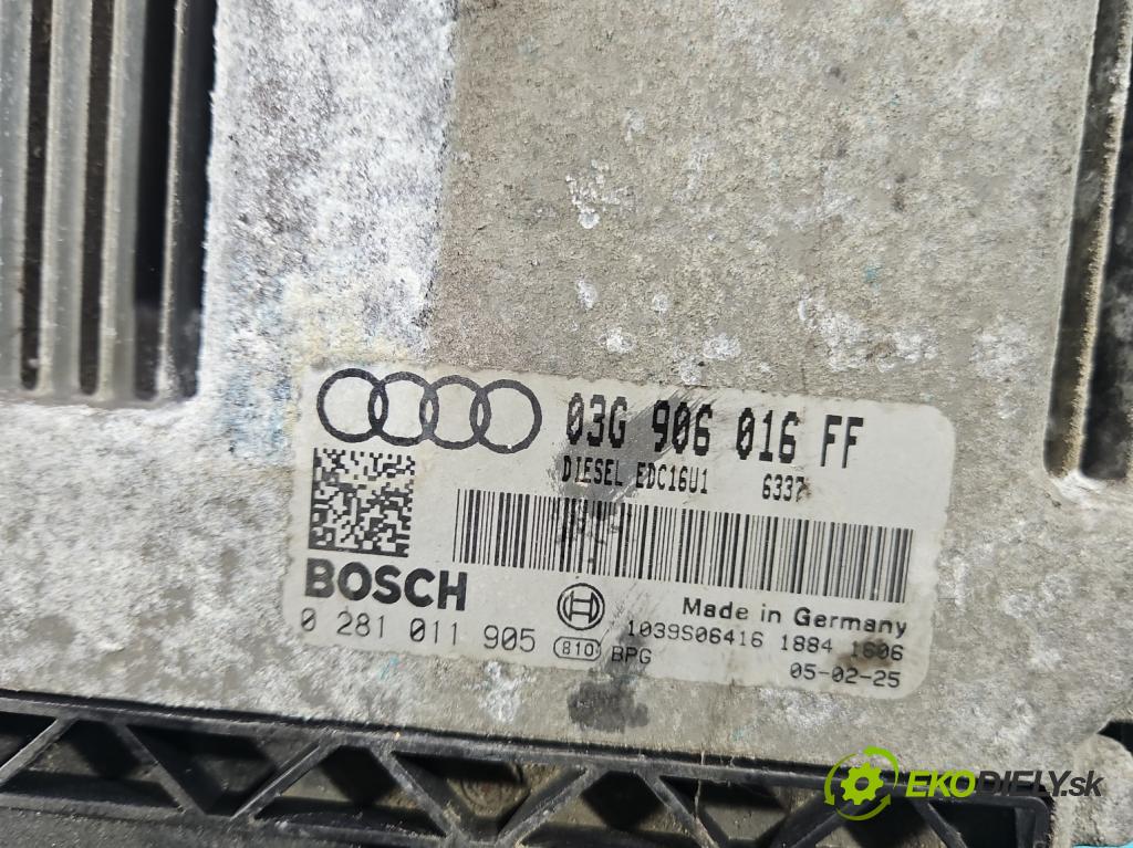 Audi A3 8P 2003-2012 2.0 tdi 140 HP manual 103 kW 1968 cm3 5- riadiaca jednotka motora 03G906016FF